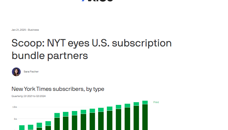 Noticia New York Times de suscripción