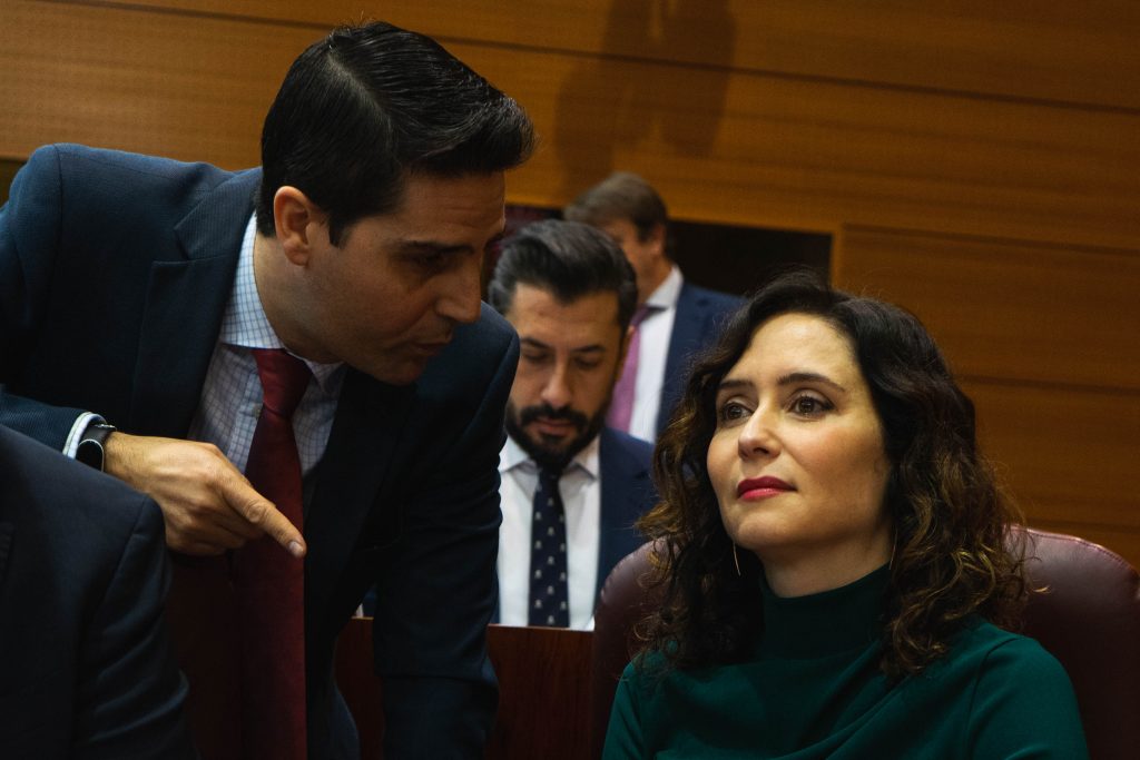Isabel Díaz Ayuso en la Asamblea de Madrid